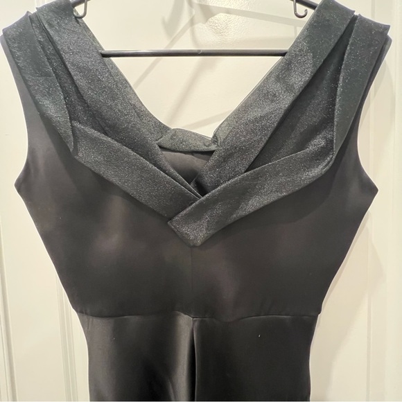 GIORGIO ARMANI Empire-Waist Plisse off the shoulder Silk Dress US SZ 4 - Picture 6 of 14